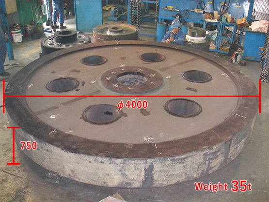 製鐵所向け大型減速機用ギア