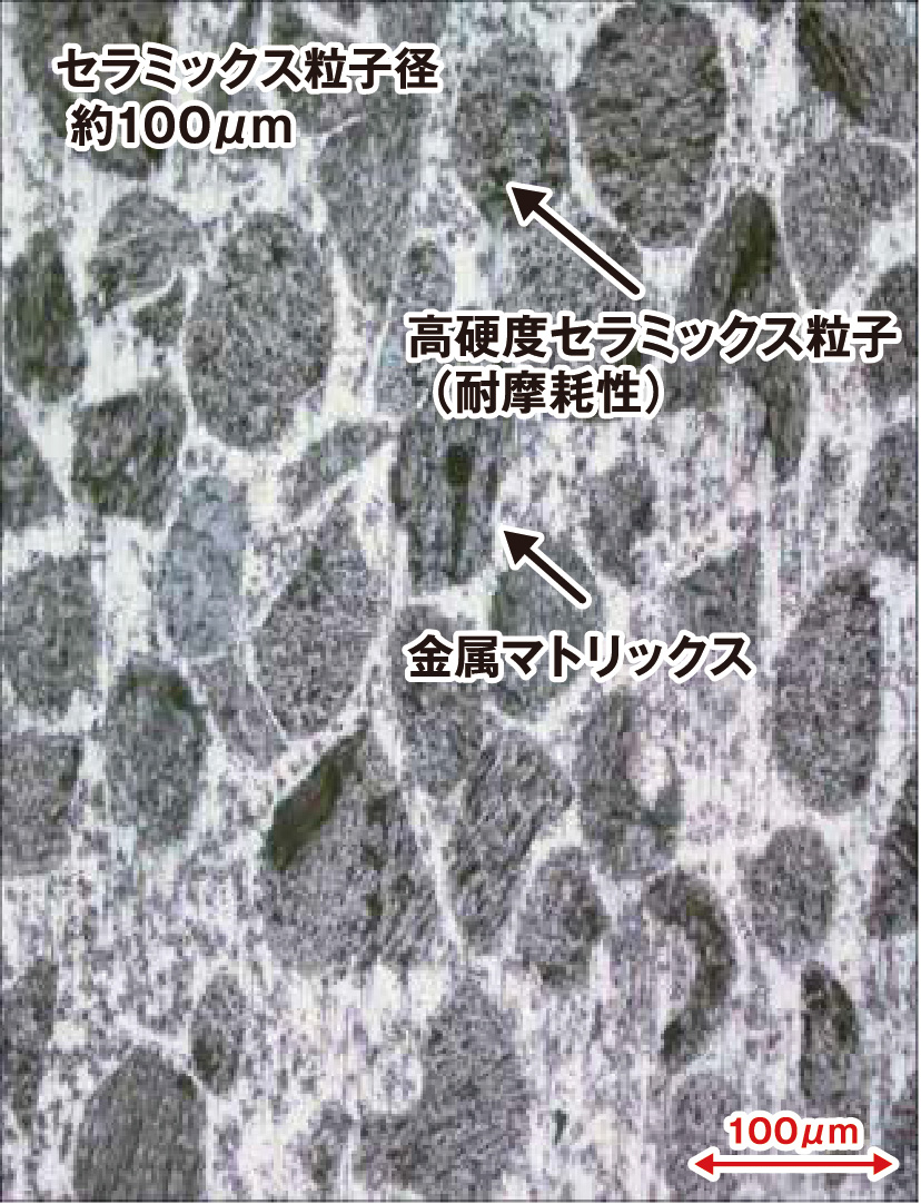 レーザ肉盛層の拡大観察像