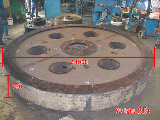 Large Gears for Decelerator in Steel Works